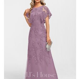 JJs House Lavender Lace Maxi Dress